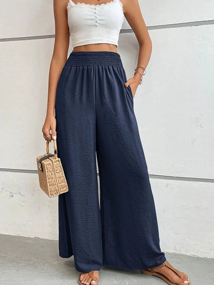 Wide Waistband Relax Fit Long Pants - Image #11