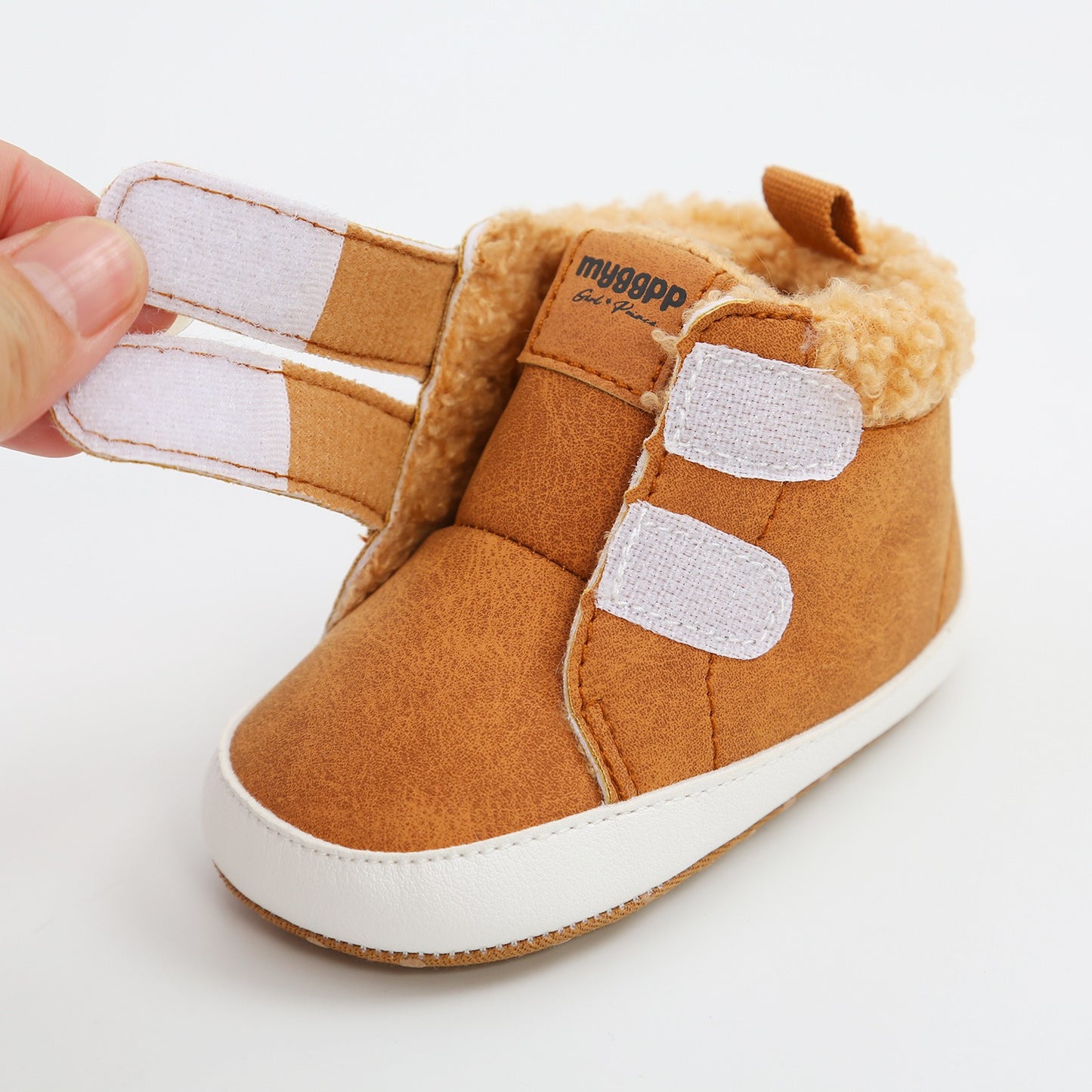 High Top Autumn And Winter Baby Shoes Baby Shoes Walking Shoes Warm Shoes.