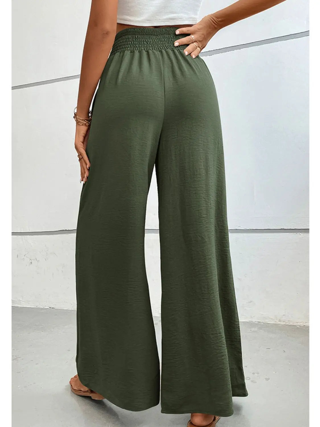 Wide Waistband Relax Fit Long Pants - Image #16