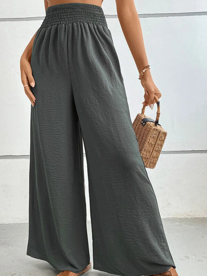 Wide Waistband Relax Fit Long Pants - Image #9