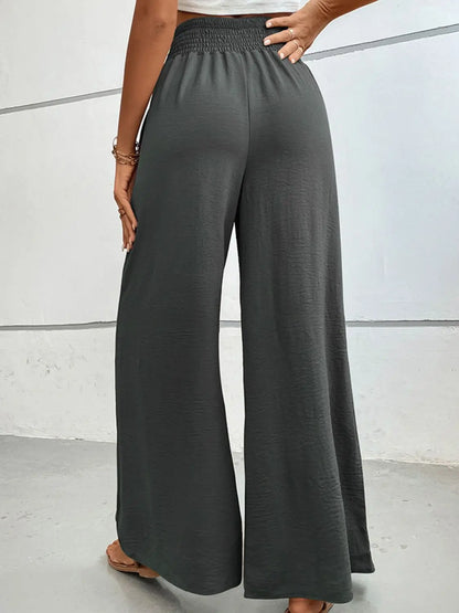 Wide Waistband Relax Fit Long Pants - Image #10