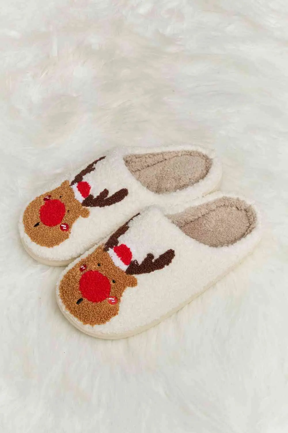 Melody Rudolph Print Plush Slide Slippers - Image #5