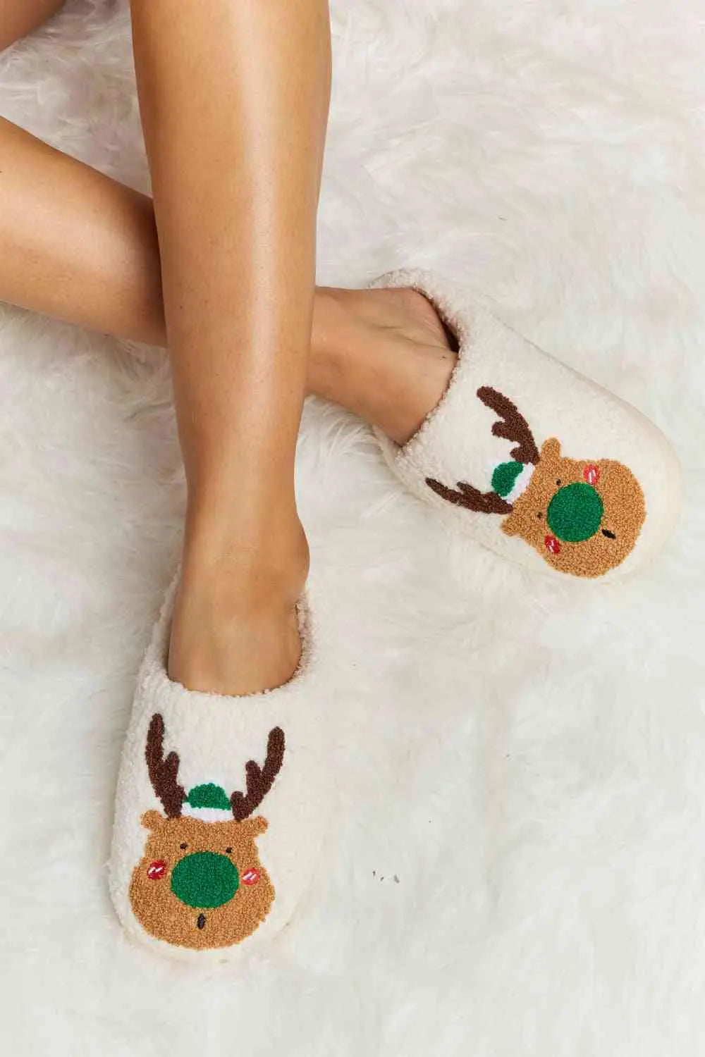 Melody Rudolph Print Plush Slide Slippers - Image #8