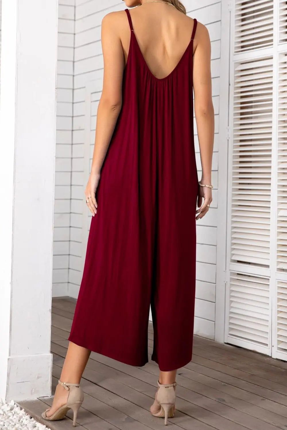 Spaghetti Strap Scoop Neck Jumpsuit - Image #8