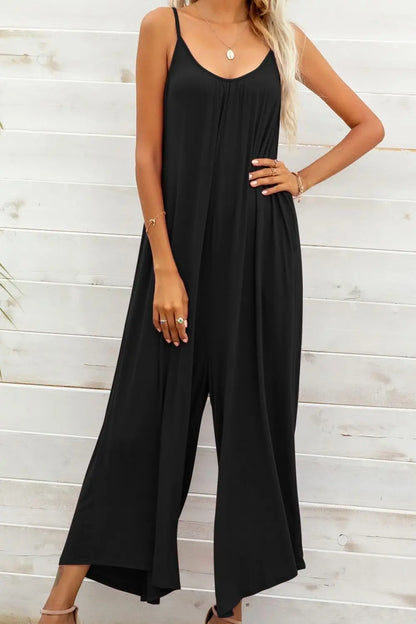 Spaghetti Strap Scoop Neck Jumpsuit - Image #9