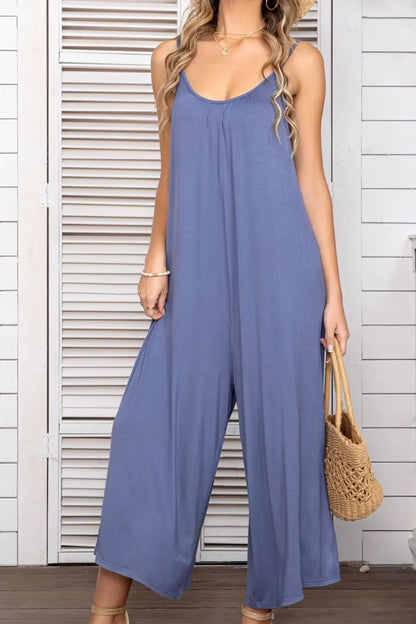 Spaghetti Strap Scoop Neck Jumpsuit - Image #17