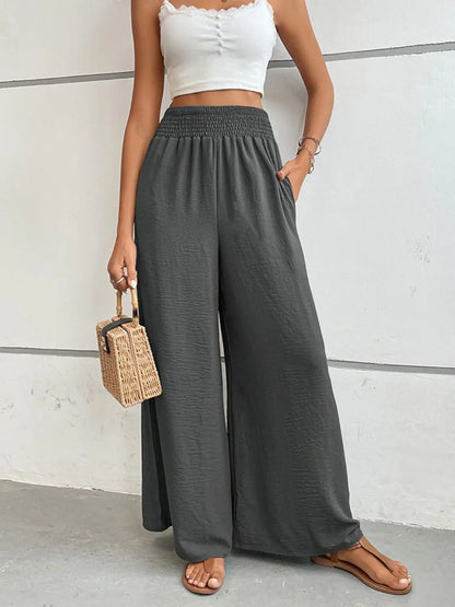 Wide Waistband Relax Fit Long Pants - Image #7