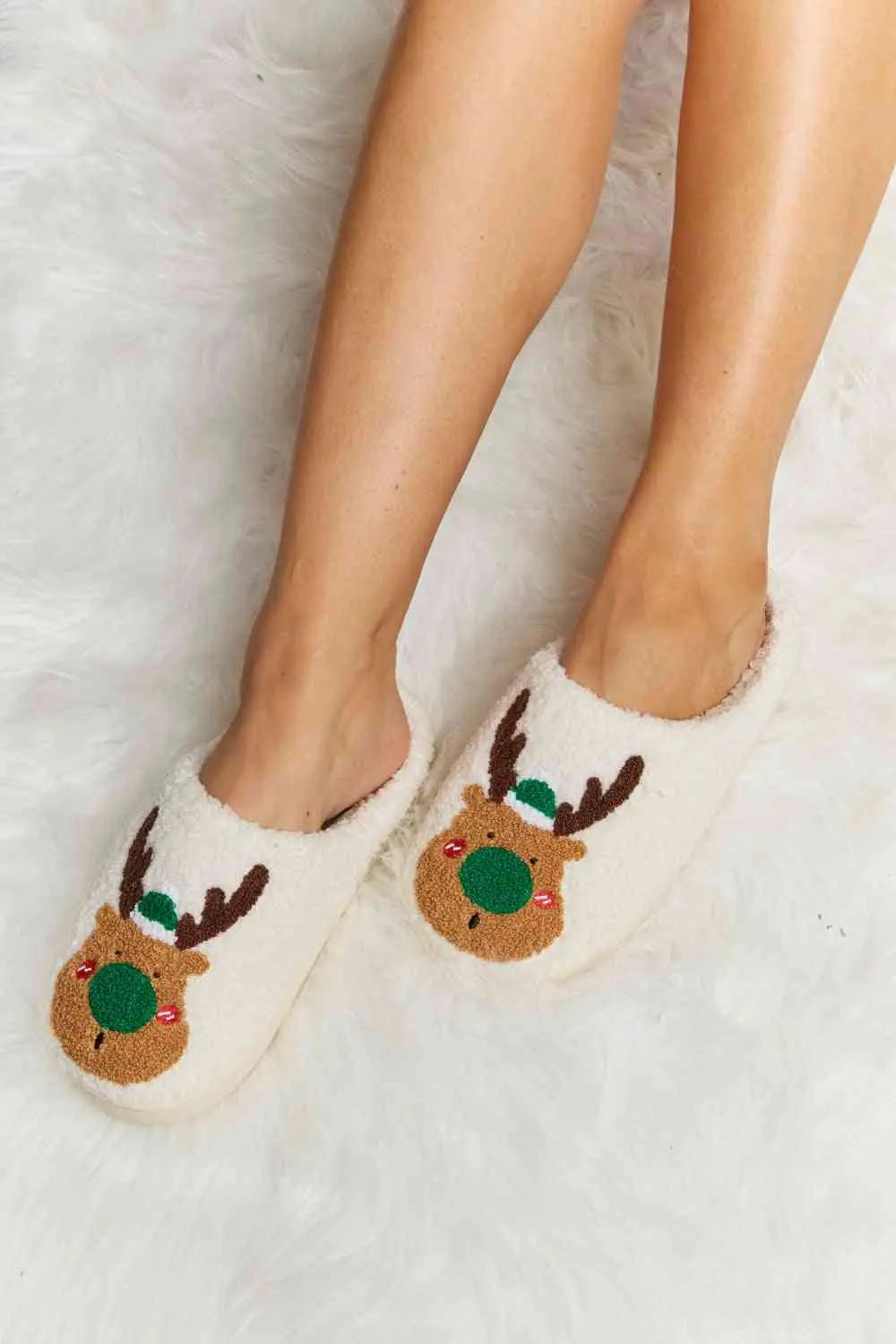 Melody Rudolph Print Plush Slide Slippers - Image #9