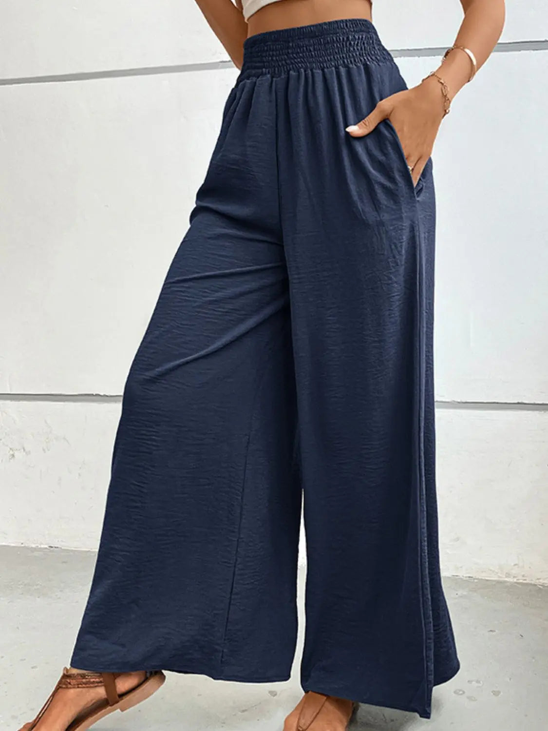 Wide Waistband Relax Fit Long Pants - Image #13