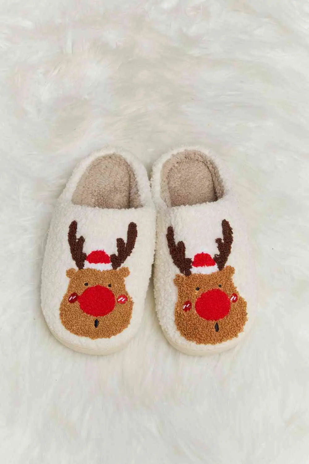 Melody Rudolph Print Plush Slide Slippers - Image #4