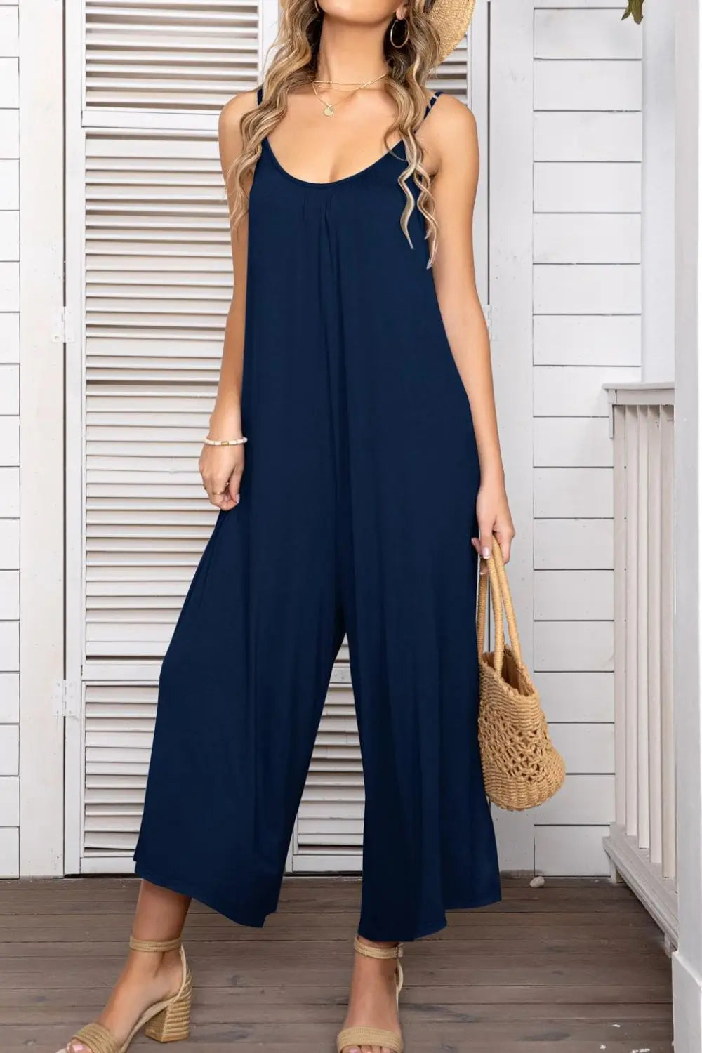 Spaghetti Strap Scoop Neck Jumpsuit - Image #3