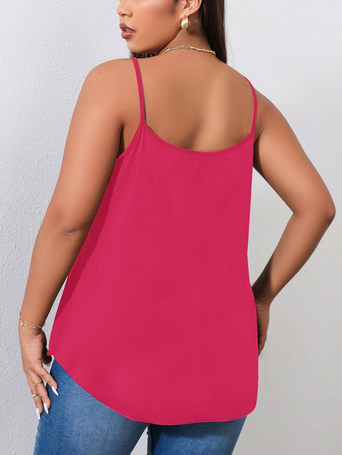 Plus Slogan Graphic Cami Top