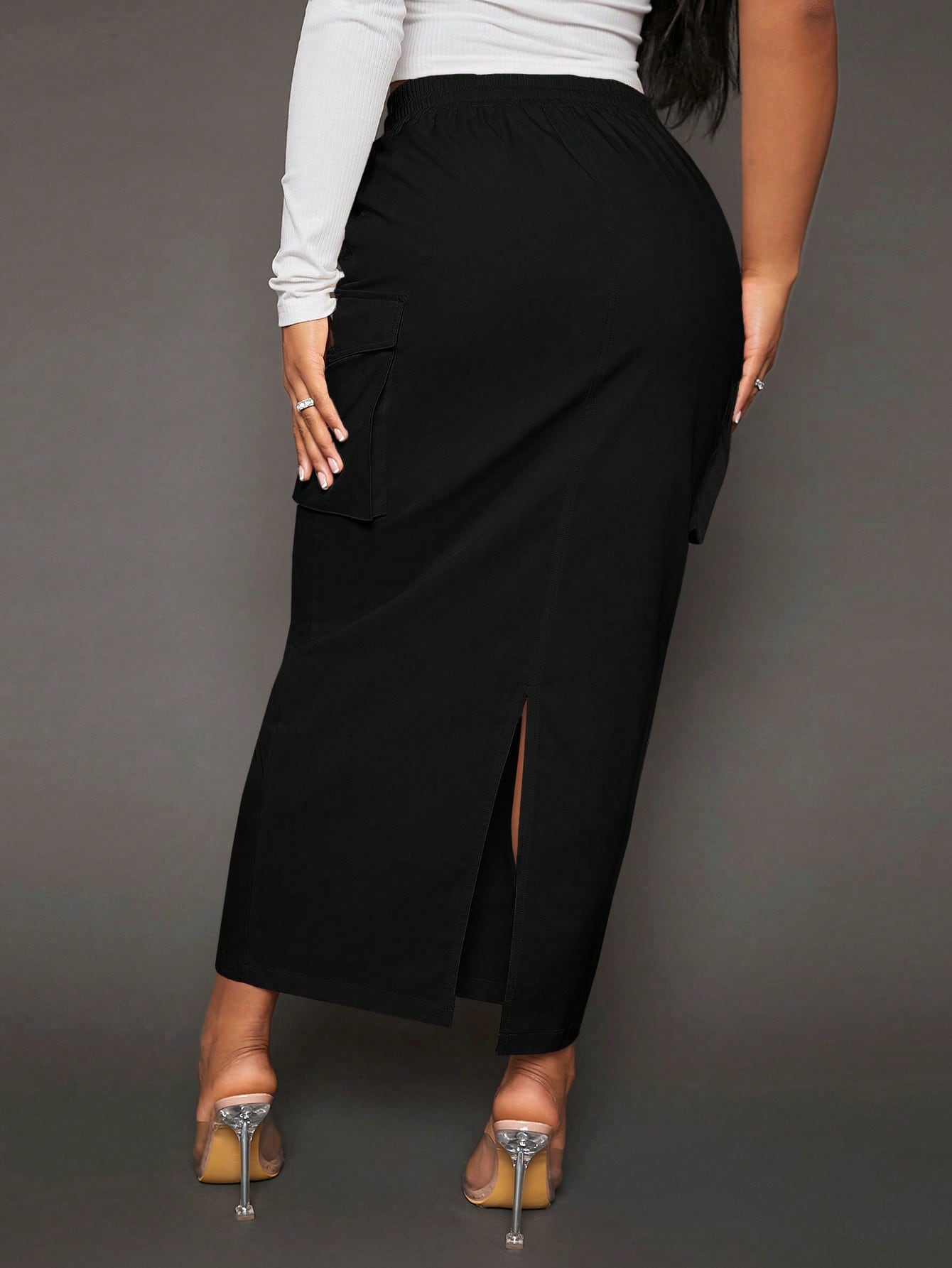 Flap Pocket Side-Drawstring Waist Cargo Skirt - Ultimate Style and Versatility for Every Occasion