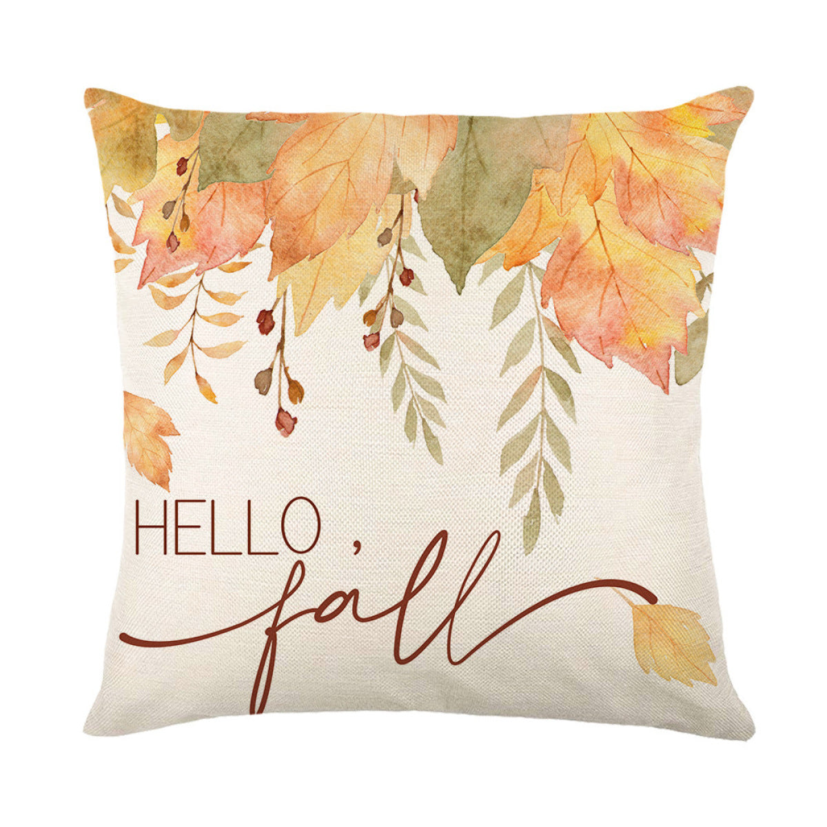 Thanksgiving Fall Pumpkin Print Pillowcase Without Filler