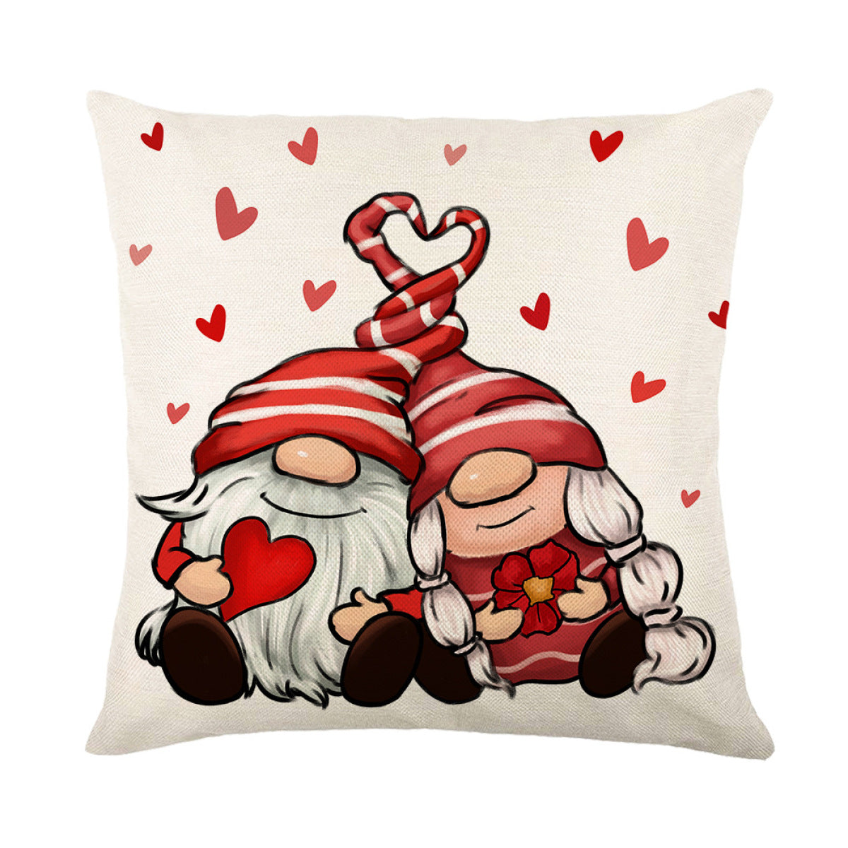 Valentine's Day Print Pillowcase Without Filler