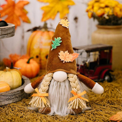 Thanksgiving Harvest Floral Luminous Gnome Ornament