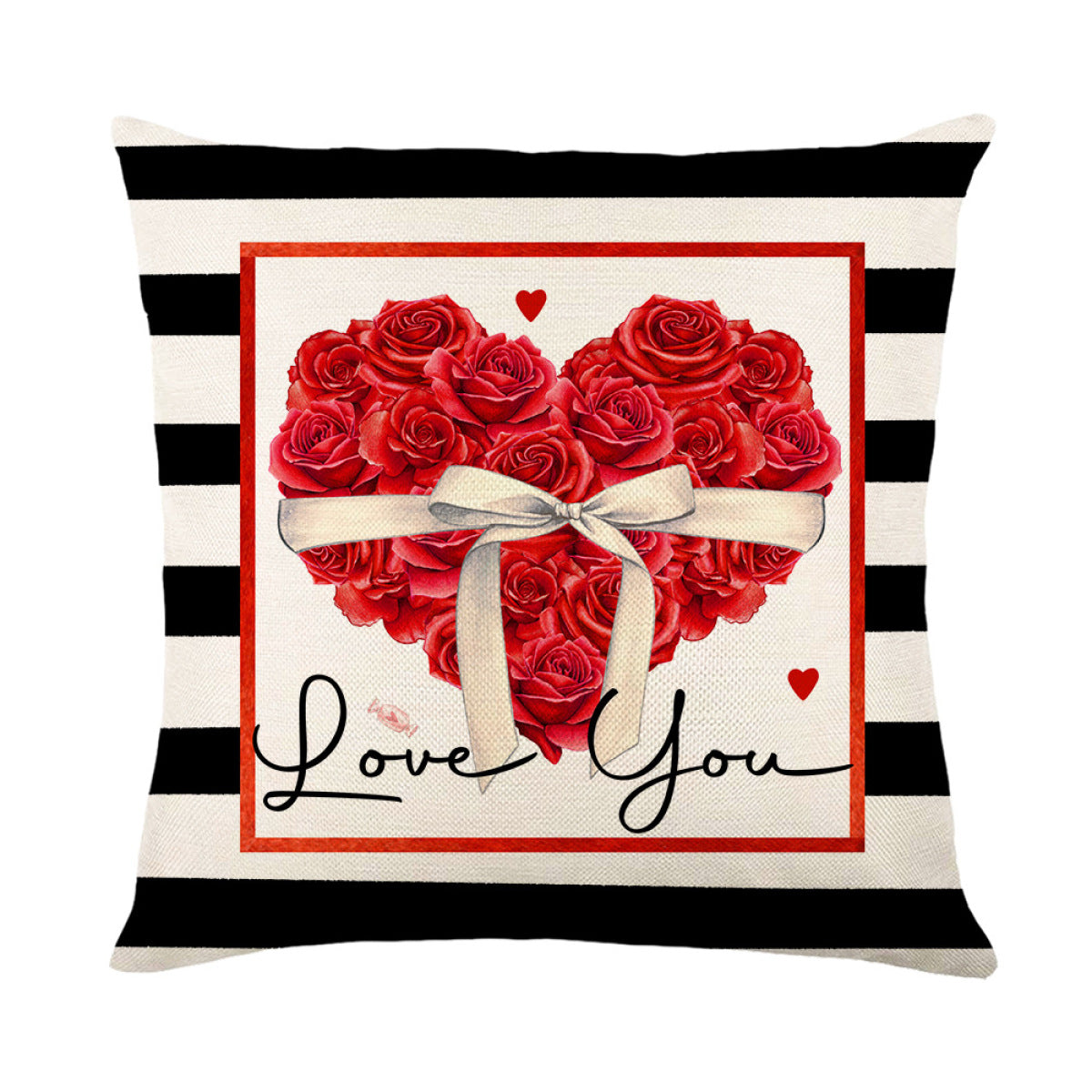 Rose Valentine's Day Letters Pillowcases Without Filler