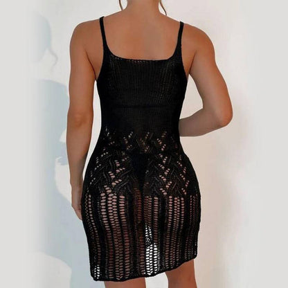 Sexy Geomatric Openwork Camisole Cover Up