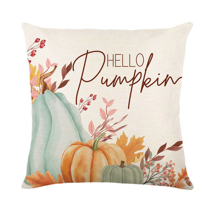 Thanksgiving Fall Pumpkin Print Pillowcase Without Filler